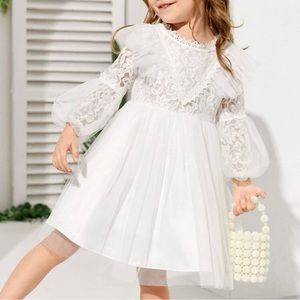 Toddler white dress